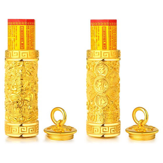 999 Pure Gold Acala Bodhisattva Guardian Pendant - Rooster Zodiac Birth Buddha